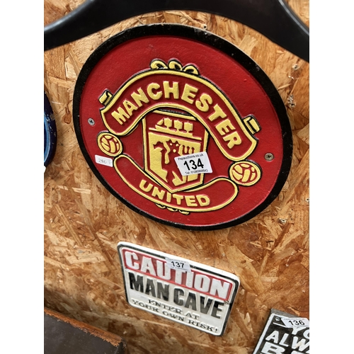 134 - Cast iron wall plaque h280