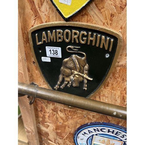 138 - Cast iron wall plaque h299