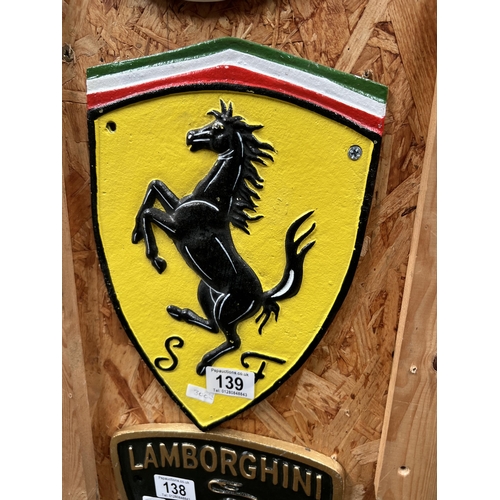 139 - Cast iron wall plaque h300