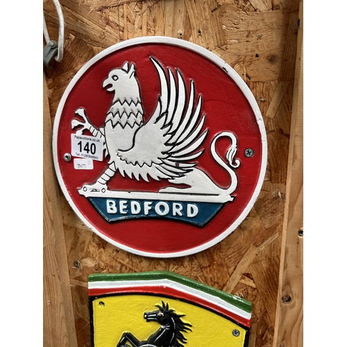 140 - Cast iron wall plaque h307