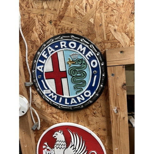 141 - Cast iron wall plaque h296