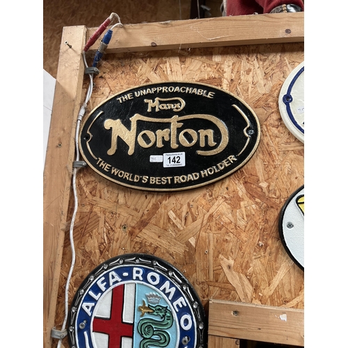 142 - Cast iron wall plaque h316