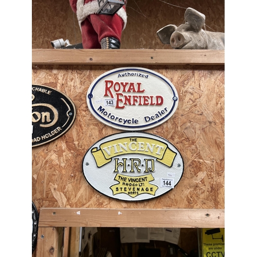 143 - Cast iron wall plaque h317