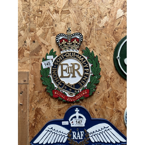 145 - Cast iron wall plaque h258