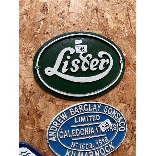 146 - Cast iron wall plaque h310