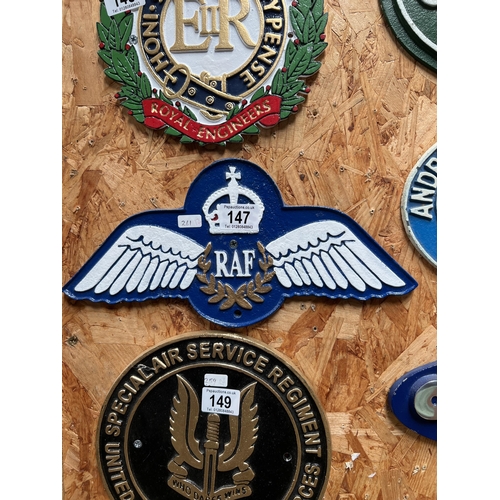 147 - Cast iron wall plaque h261