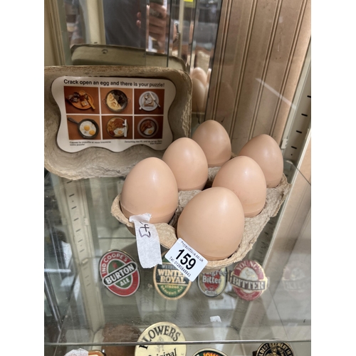 159 - Plastic eggs large with egg box