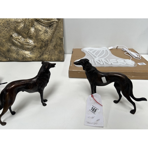 165 - Pair Bronze statues