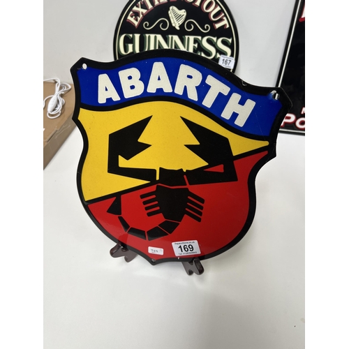 169 - new vintage style enamel sign h389