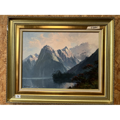 74 - Framed oil on board signed Peter Beadle