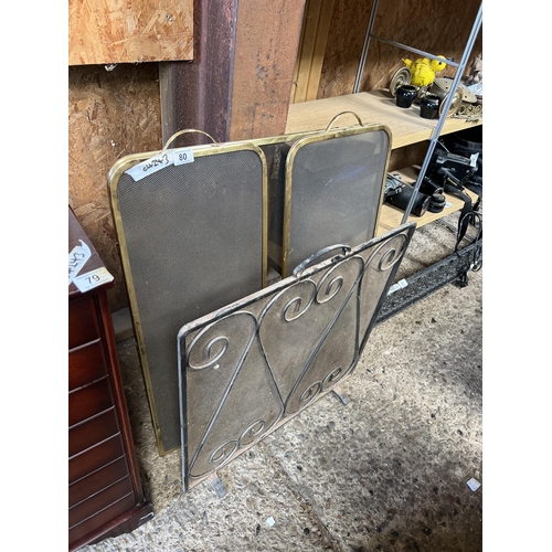 80 - 2 x fire screens