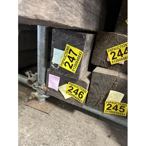 246 - Reclaimed oak beam 130.5x15x23