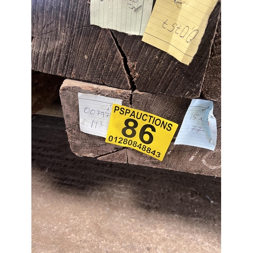 86 - Reclaimed oak beam 177x15x30