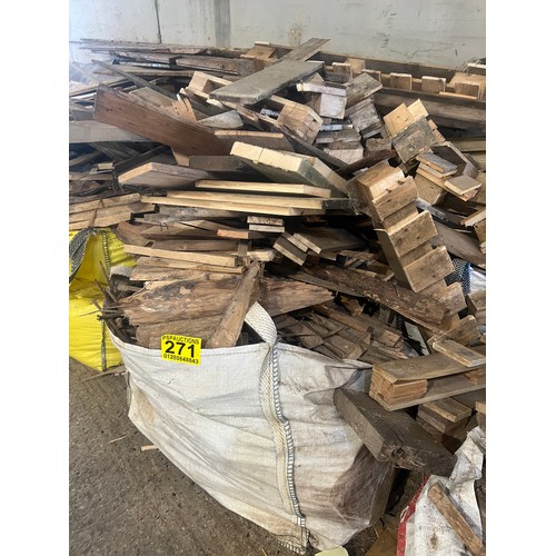271 - Large sack kindling wood off cuts
