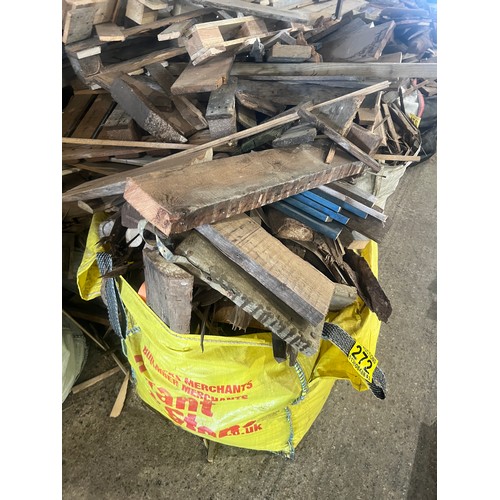 272 - Large sack kindling wood off cuts