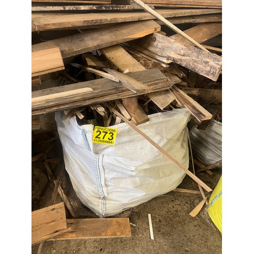 273 - Large sack kindling wood off cuts