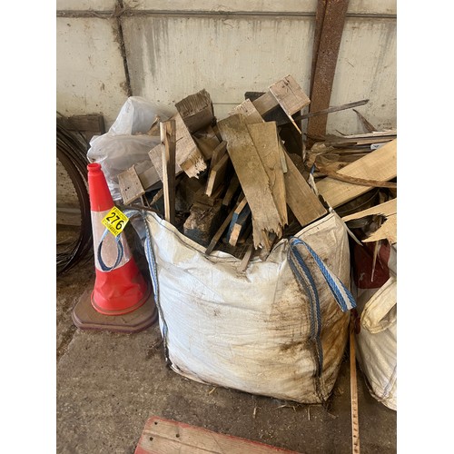 276 - Large sack kindling wood off cuts