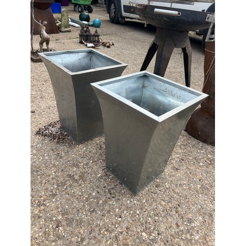 3 - x 2 galvinized metal planters