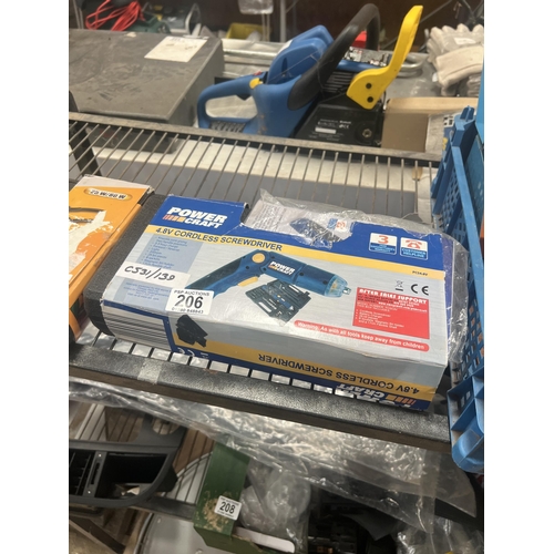 206 - boxed Powercraft cordless screwdriver