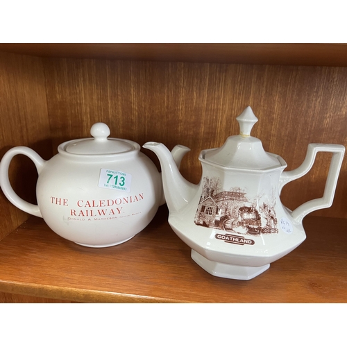 713 - RG 19 x 2 railway teapots