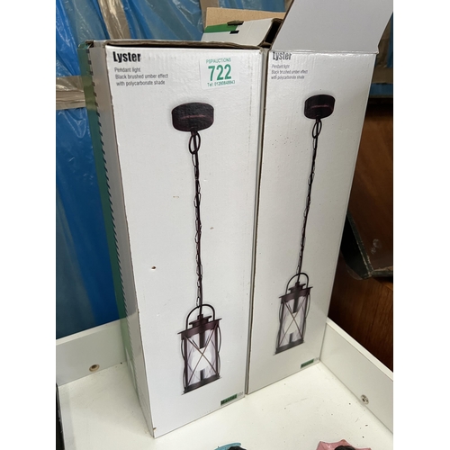 722 - x 2 pendant lights