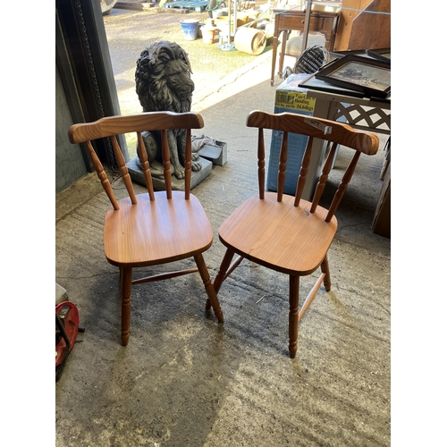 375 - x 2 kitchen chairs pine