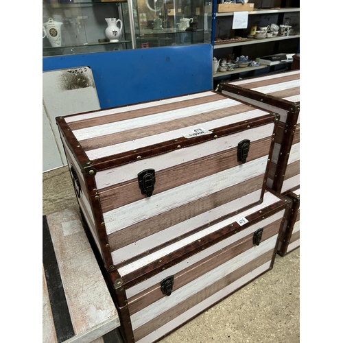 478 - new wooden trunk