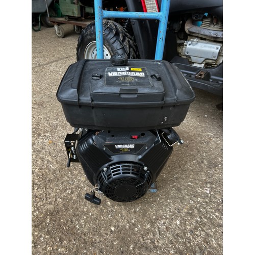 117 - 153 Briggs and Statton Vanguard Twin 18 hp engine lows compression on one cylinder, starts and runs