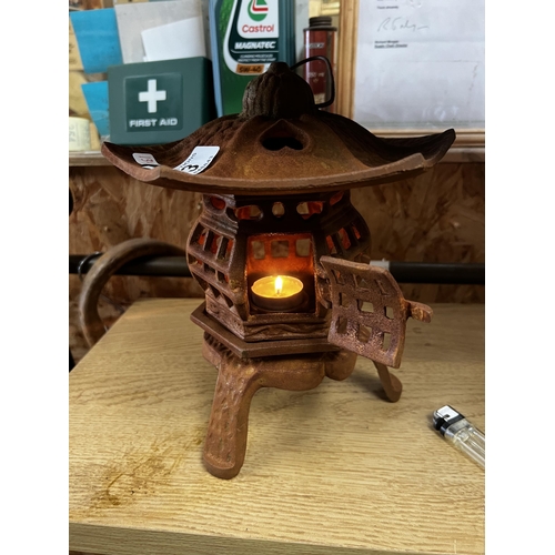 63 - h139 Metal  pagoda light Holder...