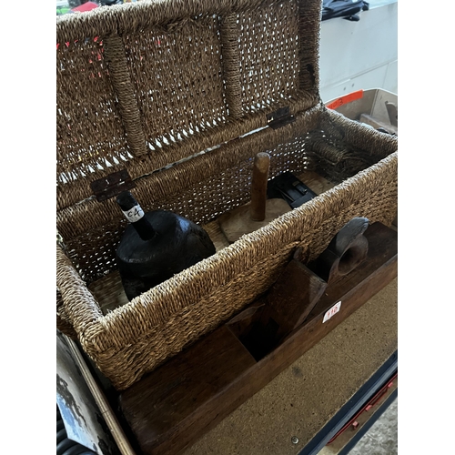 110 - basket of wood turning tools