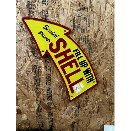 67 - 244large shell arrow sign