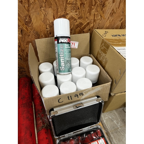71 - box of sanitizing spray