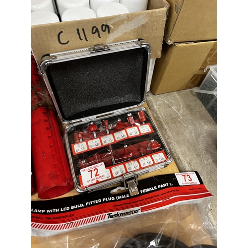 72 - 6   12 piece tungsten router set