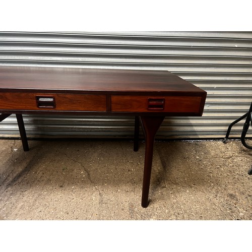 1 - Nanna Ditzel - Rosewood desk, Soren Wiladsen edition, 1958 Mid century Danish VIDEO AVAILABLE TEXT 0... 