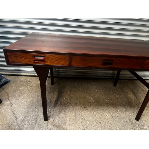 1 - Nanna Ditzel - Rosewood desk, Soren Wiladsen edition, 1958 Mid century Danish VIDEO AVAILABLE TEXT 0... 