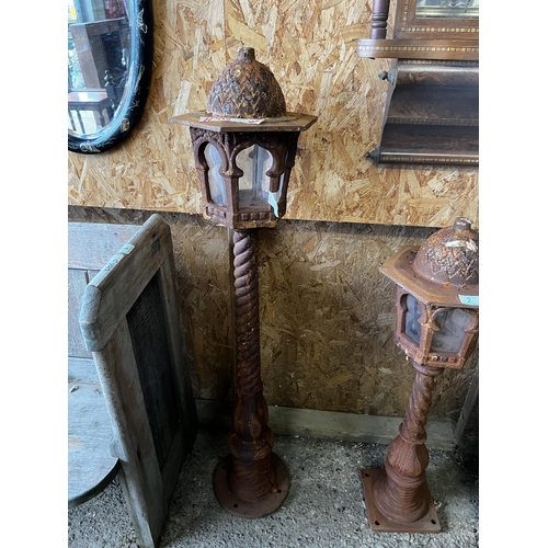 3 - metal garden lamp