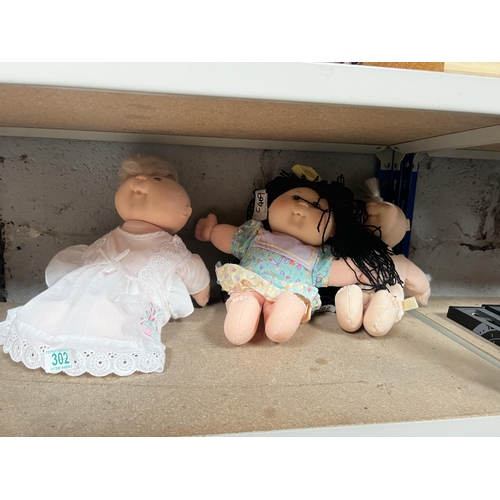 302 - x 3 cabbage patch dolls