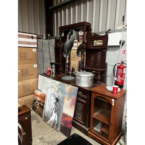 351 - large mirror backed sideboard