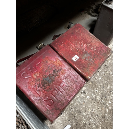 26 - x2 vintage fuel cans