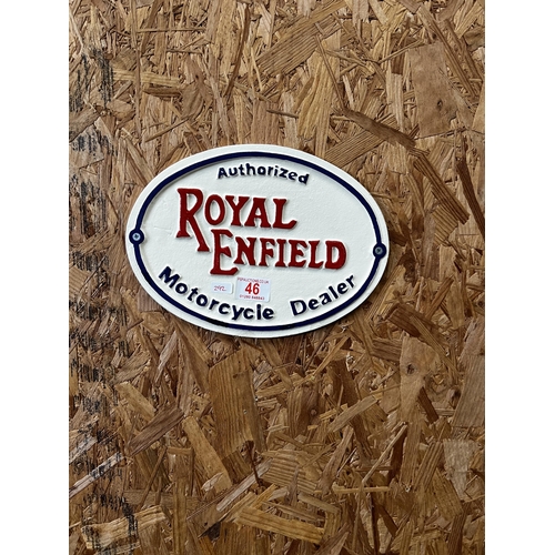 46 - Royal Enfield plaque new         h292