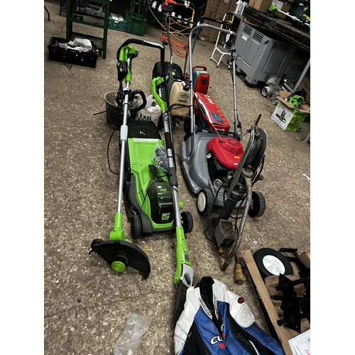 397 - new mower chainsaw strimmer