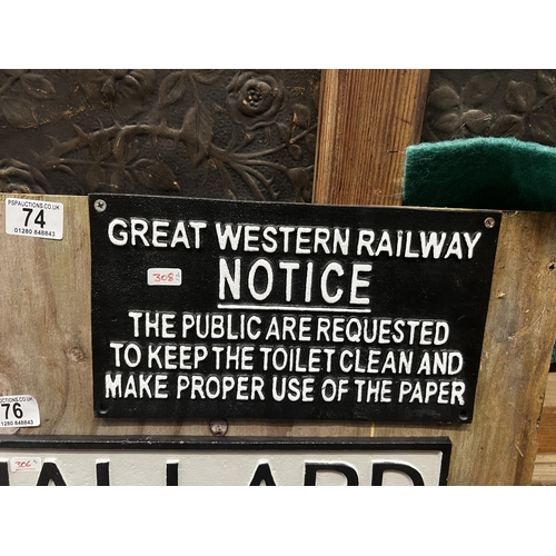 74 - 308 GWR notice