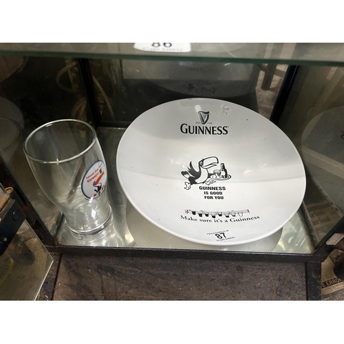 87 - 168 Guinness bowl + Guinness glass beer mug