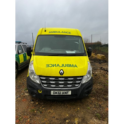 2 - RENAULT AMBULANCE - CAMPER VAN DK61 ANF SOLD AS SEEN has LOG BOOK  sale of reciept will be given on ... 