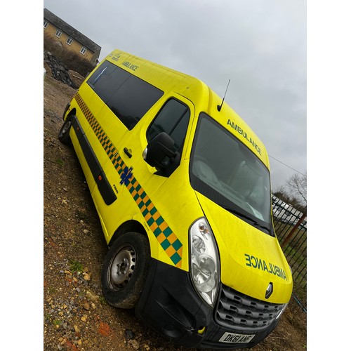 2 - RENAULT AMBULANCE - CAMPER VAN DK61 ANF SOLD AS SEEN has LOG BOOK  sale of reciept will be given on ... 