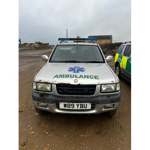 3 - Vauxhall Frontera PETROL W89 YBUSOLD AS SEEN Log book . sale of reciept will be given on winning bid... 