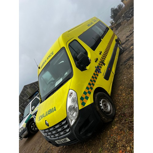 2 - RENAULT AMBULANCE - CAMPER VAN DK61 ANF SOLD AS SEEN has LOG BOOK  sale of reciept will be given on ... 