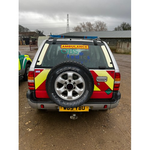 3 - Vauxhall Frontera PETROL W89 YBUSOLD AS SEEN Log book . sale of reciept will be given on winning bid... 