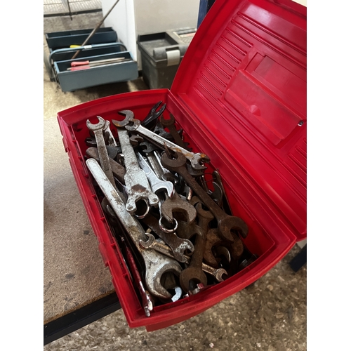 106 - small tool box including spanners