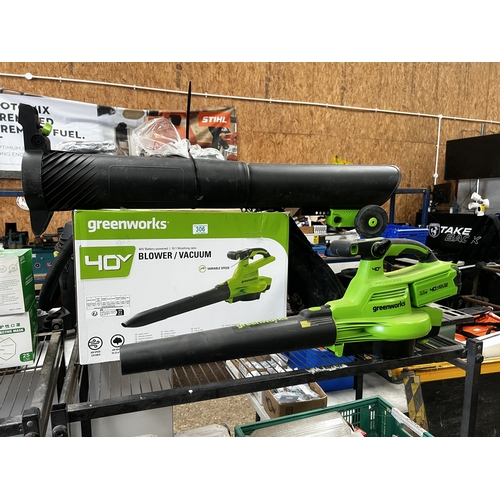 306 - Greenworks blower vac